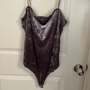 Purple Velvet Bodysuit For Sale!